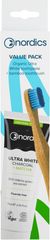 Nordics Bio Zahnpasta Ultra White + Öko Zahnbürste Bambus Blau - 1 PK
