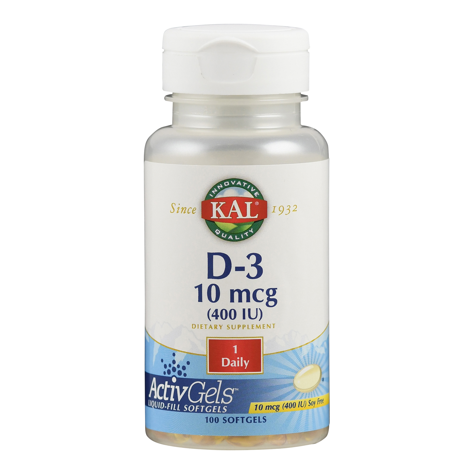 Supplementa Vitamin D3 400 i.E. Weichkapseln - 100 Stück