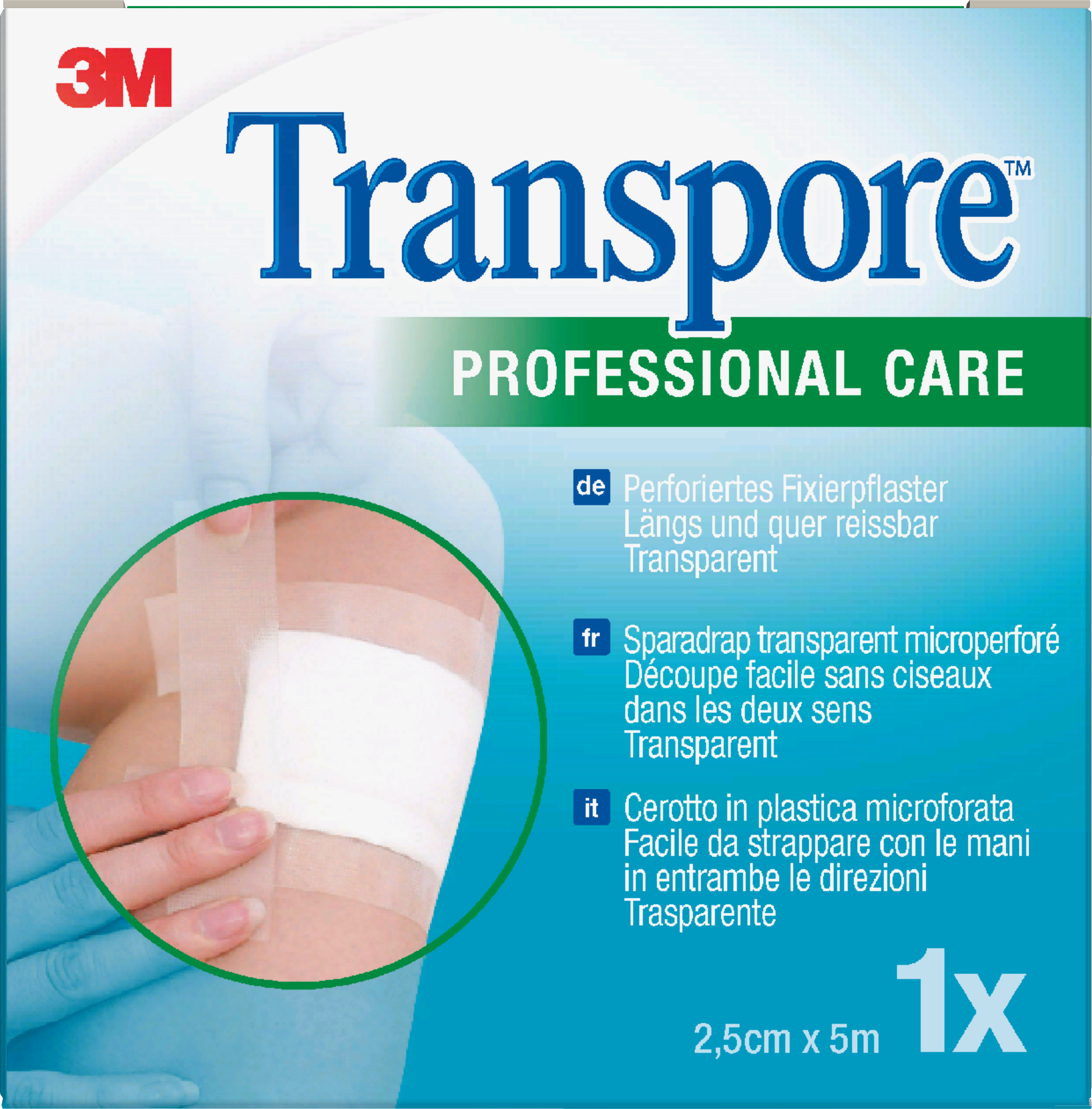 3M Transpore Refill 25 mm x 5 m - 1 Stück