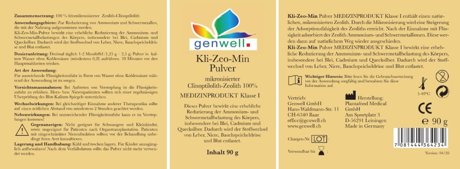Floramed Kli-Zeo-Min Pulver - 90 Gramm